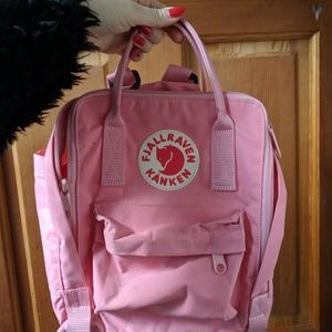 Pink Fjallraven Kanken mini backpack